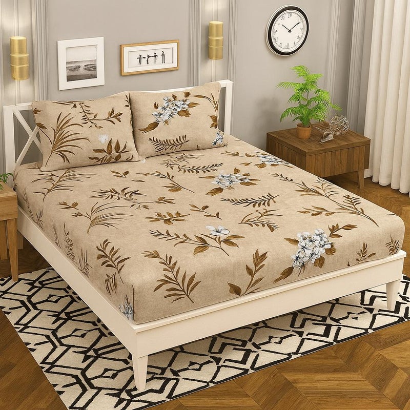 طقم ملاية سرير سوبر كينغ من تومي 229×254 سم مع غطائي وسادة – لينين ناعم بطبعة زهور